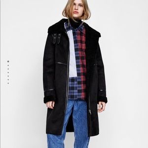 Zara Suede Black Coat